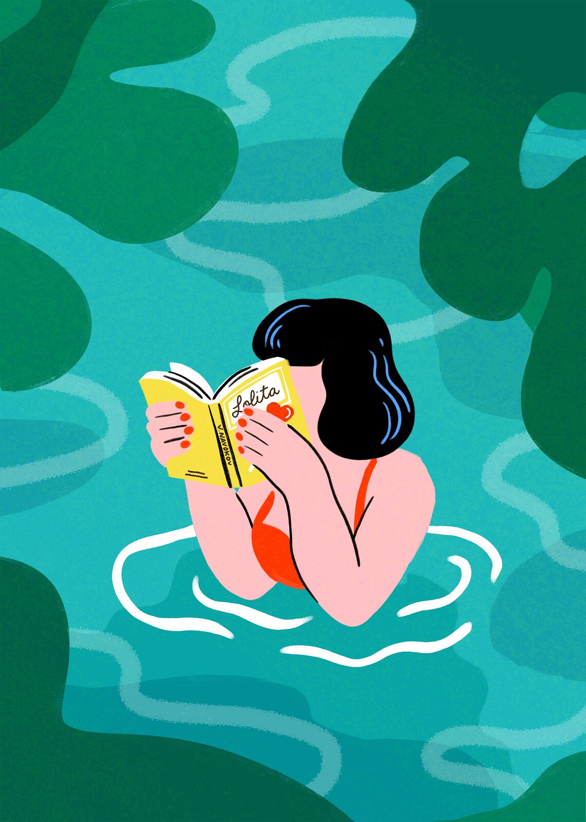 SARA MARCOS | Print Chica leyendo "Lolita"