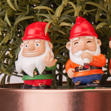Set de 4 Mini-gnomos traviesos para macetas