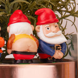 Set de 4 Mini-gnomos traviesos para macetas