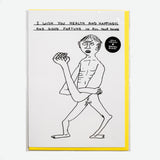 Postal "I wish you health and happiness and good fortune in all your doings" x DAVID SHRIGLEY